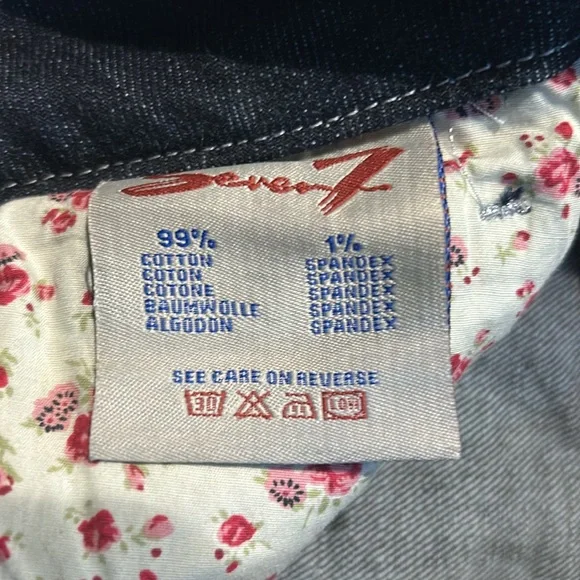 7 For All Mankind Dark Blue Boot Cut Jeans - Picture 8 of 8